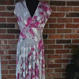 Elegant Pink and White Women's Dress